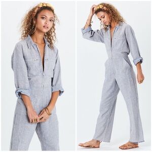 Jen’s Pirate Booty Palmetto Station Mechanic Linen Blend Jumpsuit